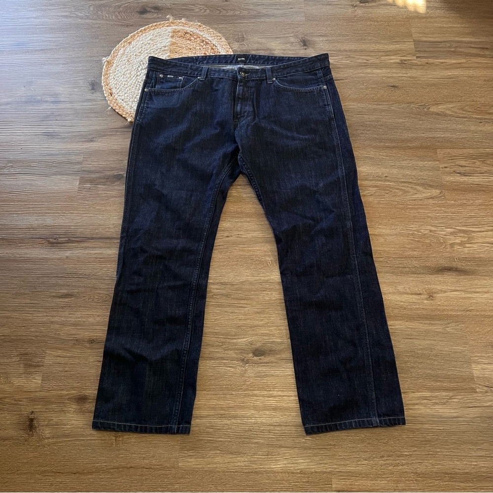 BOSS HUGO BOSS Mens Dark Wash Jeans